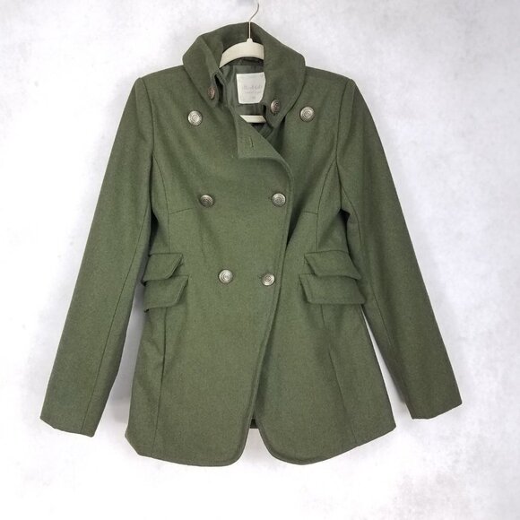 Altar'd State Size M Double Breasted Coat Peacoat in Military Green - Picture 1 of 10